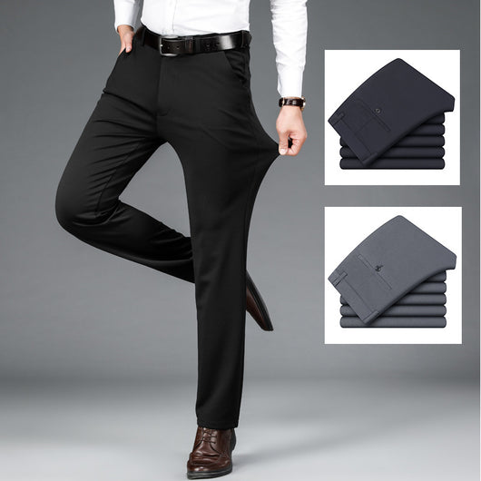 Pantalones Casuales Ejecutivos Stretch Corte Recto para Hombre