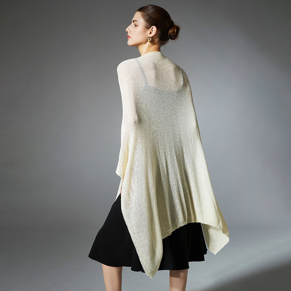 Cardigan Ligero Antibolitas Tejido Fino Color Sólido