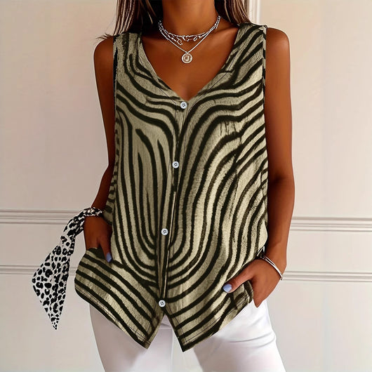 Chaleco Cardigan Estampado para Mujer - Colección Primavera Verano - Image 2