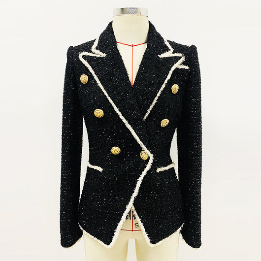 Saco Ejecutivo de Lana con Flecos - Corte Slim Doble Botonadura - Image 3
