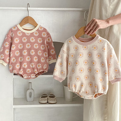 Mono Largo Estampado Floral con Mangas Largas