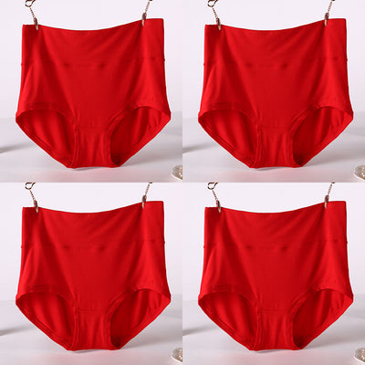 Pack 4 Pantaletas Cintura Alta Viscosa Suave Colores Lisos Mujer - Image 18