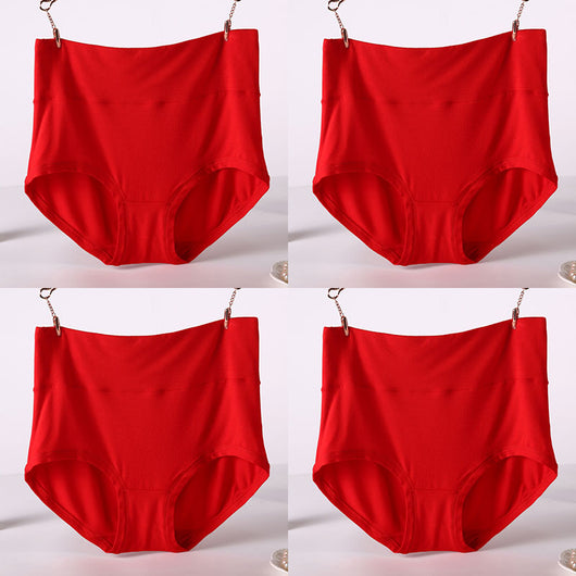 Pack 4 Pantaletas Cintura Alta Viscosa Suave Colores Lisos Mujer - Image 18