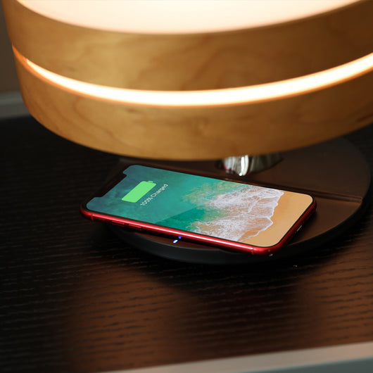 Lámpara Inteligente Bluetooth con Cargador Inalámbrico y Luz LED Circular - Image 8