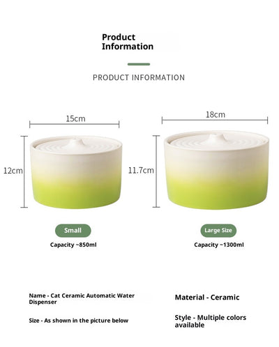 Fuente de Agua Automática para Gatos con Cerámica y Tecnología Eléctrica - Image 20