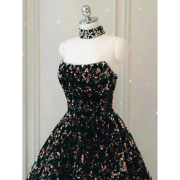Vestido de Actuación con Lentejuelas y Cola Elegante para Mujer - Image 3
