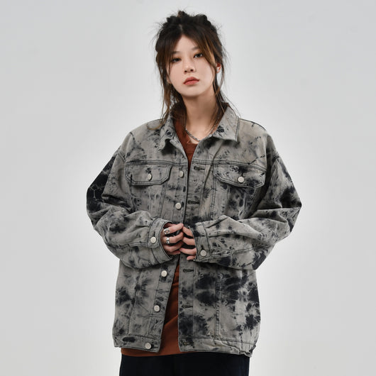 Chaqueta Denim Tie Dye Retro Original para Mujer - Image 3