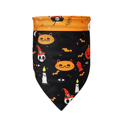 Pañoleta Halloween para Mascotas - Diseño Calabaza y Murciélago - Image 3