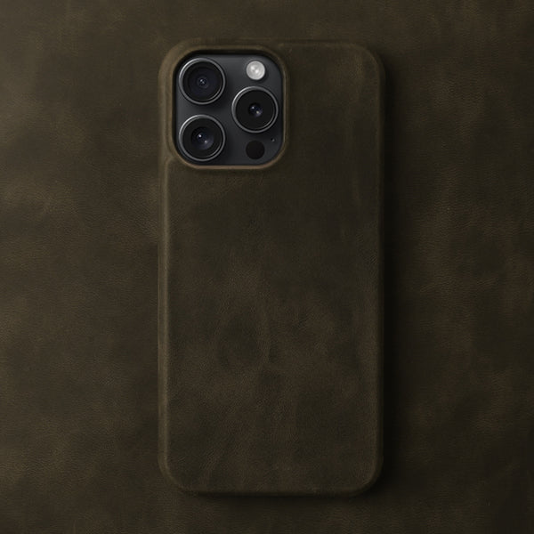 Funda para Teléfono Cuero Crazy Horse con Patrón Aplicado - Image 6