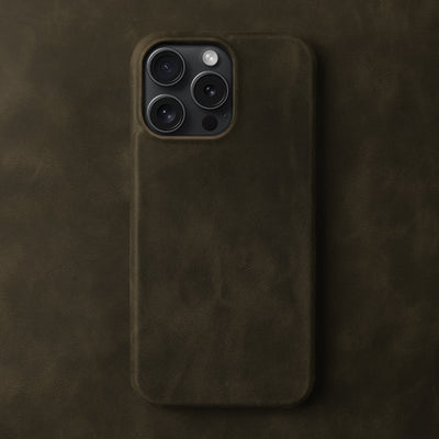 Funda para Teléfono Cuero Crazy Horse con Patrón Aplicado - Image 6