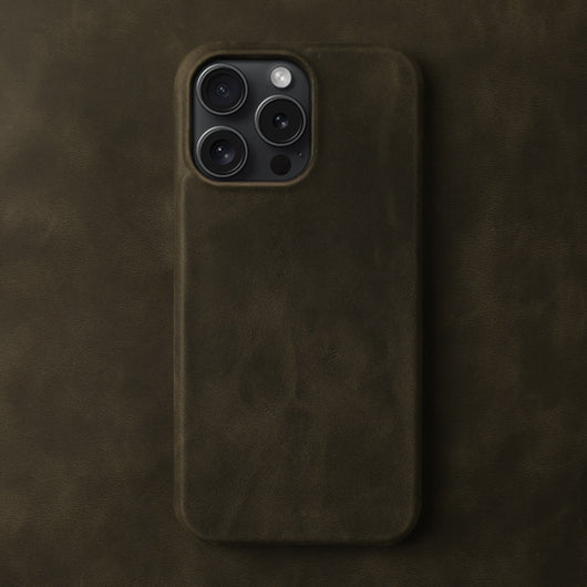 Funda para Teléfono Cuero Crazy Horse con Patrón Aplicado - Image 6