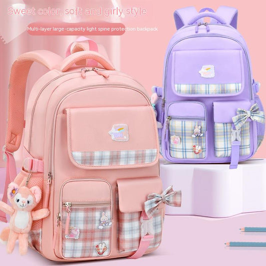 Mochila Escolar Infantil Grande con Diseño Cartoon Ligera y Cómoda