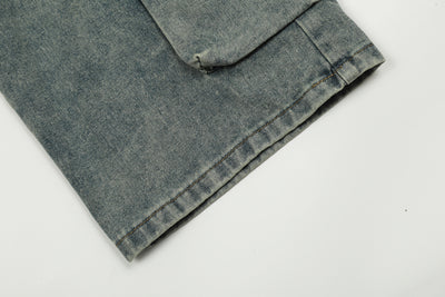Jeans Casuales Hombre con Múltiples Bolsillos - Estilo Street Lavado Pesado - Image 14
