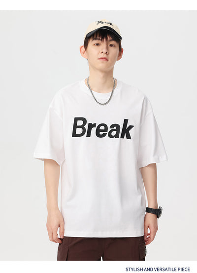 Camiseta Vintage Suelta de Verano con Estampado de Letras para Hombre - Image 26