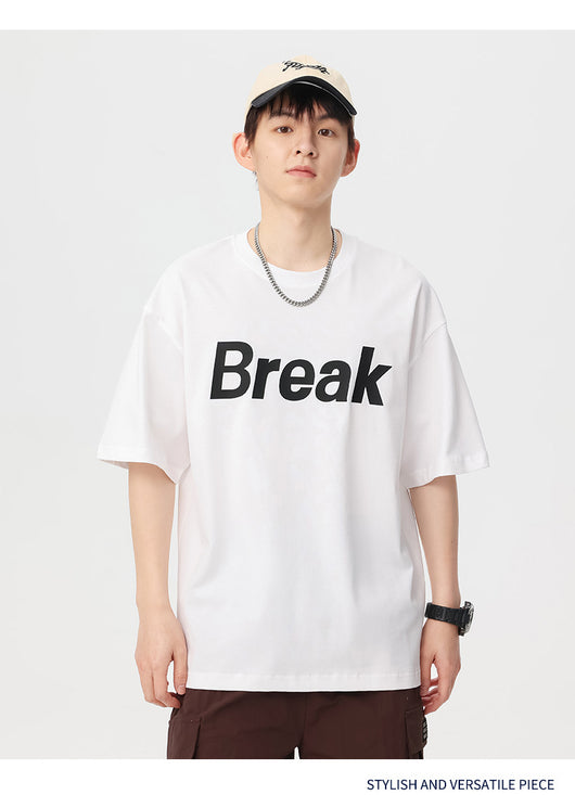 Camiseta Vintage Suelta de Verano con Estampado de Letras para Hombre - Image 26