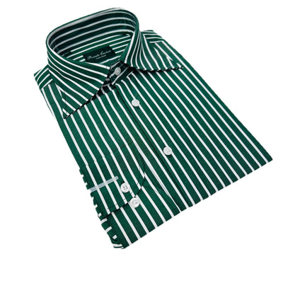 Camisa Manga Larga a Rayas Verde para Hombre - Image 5