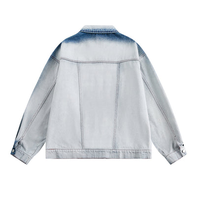 Chaqueta Denim Tie-Dye Degradado - Diseño Exclusivo Primavera Otoño - Image 9