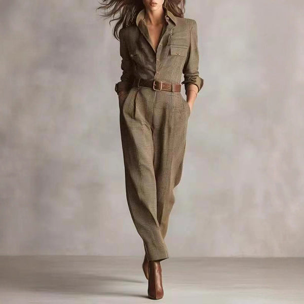 Jumpsuit Cuadrille Elegante para Primavera y Otoño