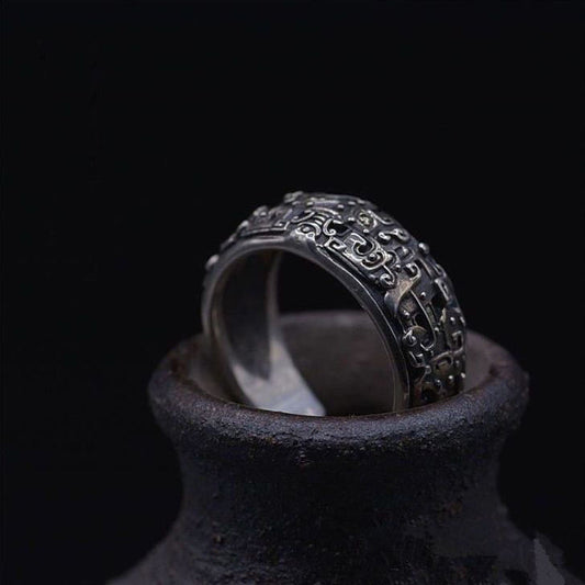 Anillo Ajustable Vintage de Apertura - Diseño Retro Dominante