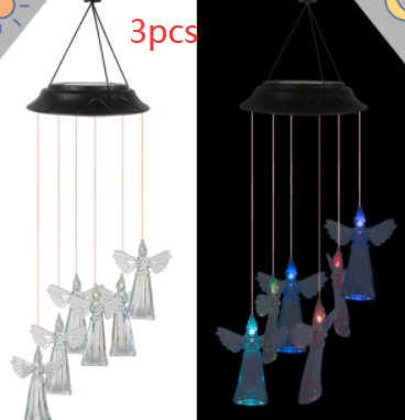 Lámpara Solar Cambia Colores con Carillón de Viento - Bola de Cristal Colibrí y Mariposa - Image 24