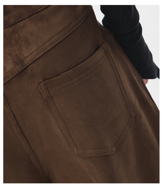 Pantalones Anchos Retro Vintage Marrón para Mujer - Estilo Casual Holgado - Image 36
