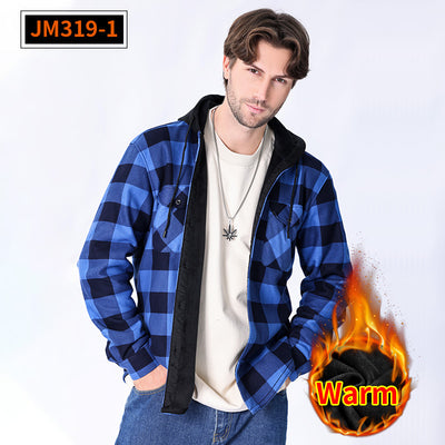 Camisa Cuadros con Capucha y Forro Polar para Hombre - Image 6