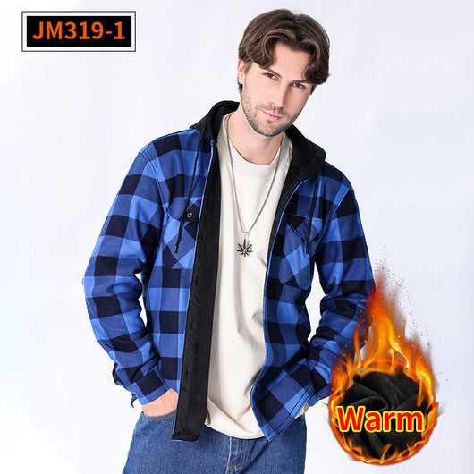 Camisa Cuadros con Capucha y Forro Polar para Hombre - Image 6
