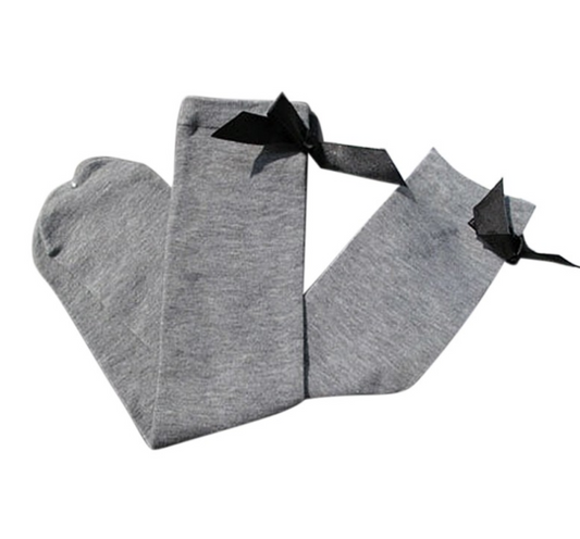 Calcetines de Algodón a Rayas con Moño para Niñas - Image 2