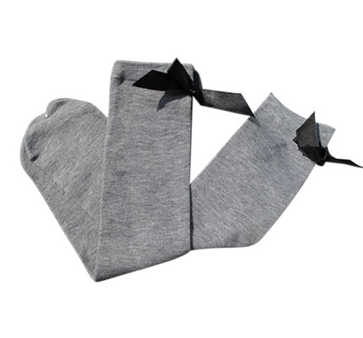 Calcetines de Algodón a Rayas con Moño para Niñas - Image 2