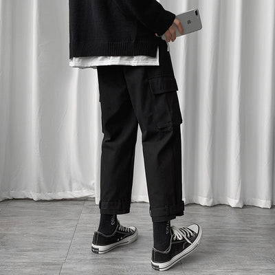 Pantalones Cortos Overol Holgados Estilo Hong Kong para Hombre - Image 7