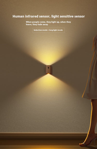Lámpara LED con Sensor de Movimiento y Diseño de Madera Maciza - Image 19