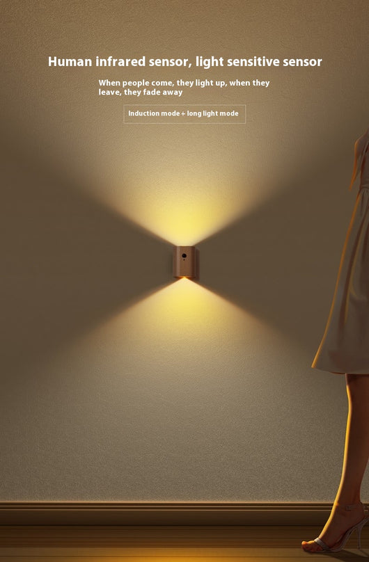 Lámpara LED con Sensor de Movimiento y Diseño de Madera Maciza - Image 19