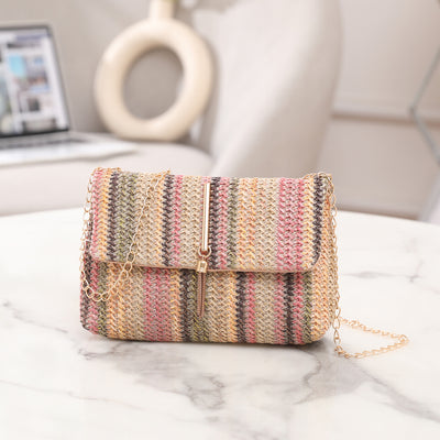 Bolso Bandolera Tejido de Paja Estilo Coreano - Image 17