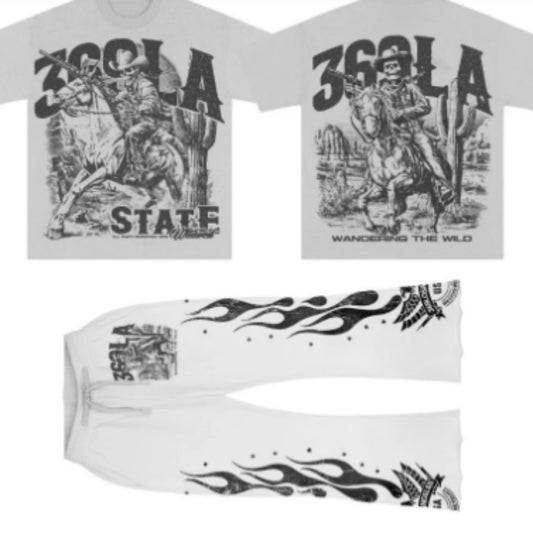 Conjunto Cómodo de Playera y Pantalones Acampanados - Estilo Casual Desenfadado