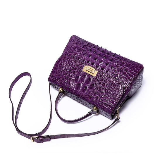 Bolso Mensajero de Cuero para Mujer con Patrón de Peces - Image 5