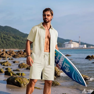 Conjunto Deportivo Casual de Punto: Playera y Shorts - Image 4
