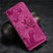 Funda de Cuero para Celular con Mariposa en Relieve