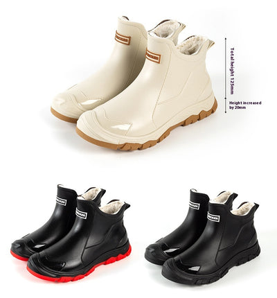 Botas de Lluvia Impermeables de Terciopelo para Hombre y Mujer - Zapatos Acuáticos Elegantes - Image 16