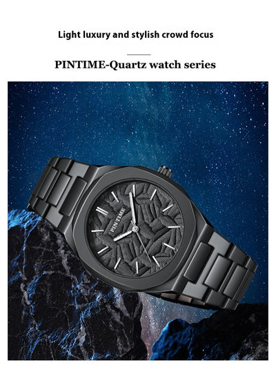 Reloj Impermeable para Hombre con Esfera Grabada en Relieve de Hoja de Palma - Image 34