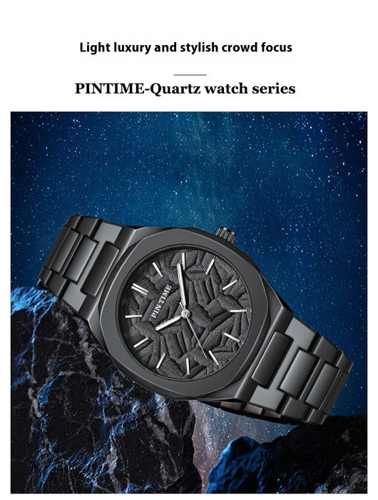 Reloj Impermeable para Hombre con Esfera Grabada en Relieve de Hoja de Palma - Image 34