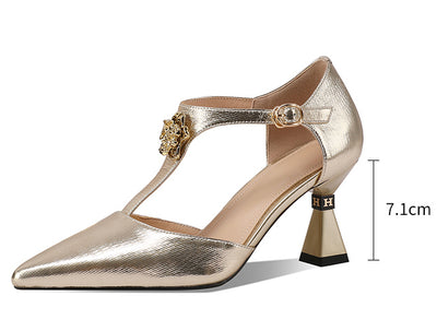 Sandalias de Cuero Genuino Caladas Plateadas para Mujer - Image 6