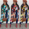 Abrigo de Lana Multicolor con Solapa Elegante para Mujer