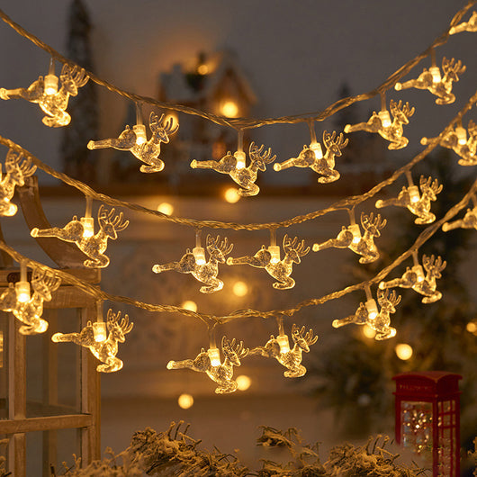 Guirnalda Luminosa Navideña con Renos y Copos de Nieve LED - Image 6