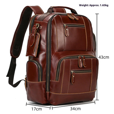 Mochila Ejecutiva de Cuero Genuino Retro - Capacidad Grande para Laptop 15 pulgadas - Image 26