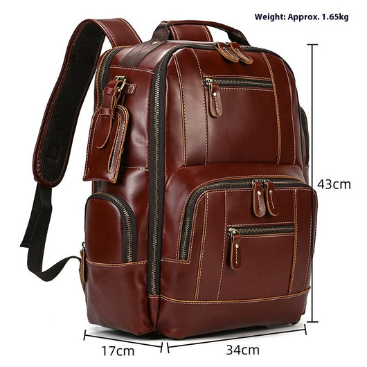 Mochila Ejecutiva de Cuero Genuino Retro - Capacidad Grande para Laptop 15 pulgadas - Image 26