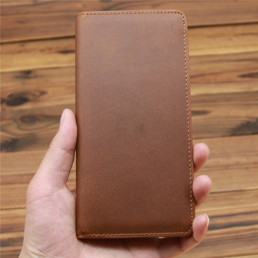 Billetera Larga de Cuero Crazy Horse para Hombre - Image 12