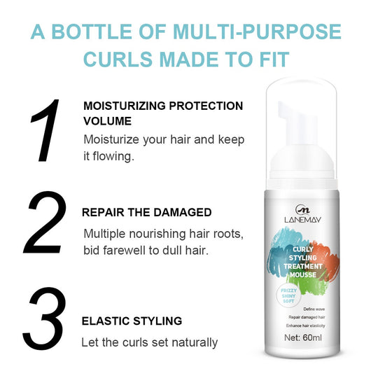 Mousse Moldeador para Cabello Rizado Hidratante Antiencrespamiento - Image 2