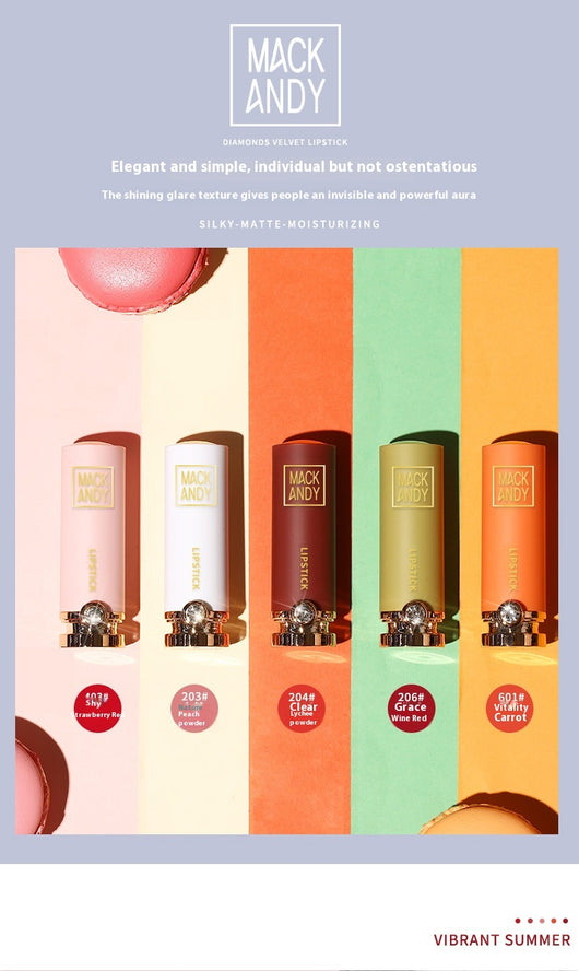 Kit de 5 Labiales Macaron Diamond Velvet - Colores Intensos y Larga Duración - Image 14