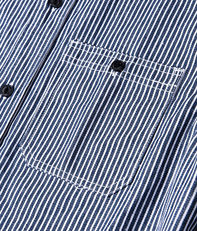 Camisa Retro de Rayas Verticales Manga Larga para Hombre - Image 9
