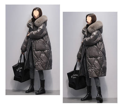 Chaqueta Acolchada Oversized con Capucha y Cuello de Piel - Tallas Grandes - Image 14